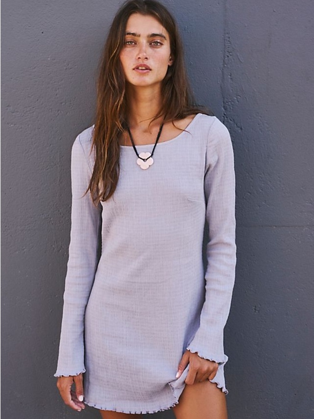 Free People Long-Sleeve Mini Dress